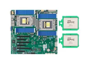 Supermicro H12DSi-N6 Motherboard SP3 With 2x AMD EPYC 7642 96Cores CPU PCIE 4.0 - Picture 1 of 4