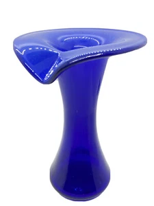 7" große Jack in the Pulpit kobaltblaue Vase 5" quer an der breitesten Stelle - Bild 1 von 6