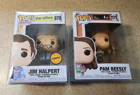 FUNKO The Office Lot Jim Halpert #870 Chase & Pam Beesly #1172 WITH PROTECTORS Cover