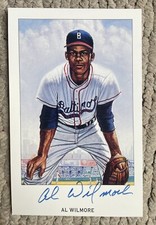 Negro leagues Al Wilmore  D 1996 Autographed Ron Lewis Series 2PC   MINT