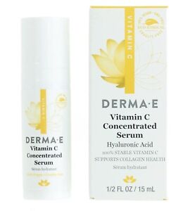 Derma.E Vitamin C Concentrated Serum with Hyaluronic Acid, 0.5 oz, BB: 08/2024