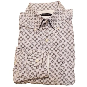 Daniel Cremieux Men's Blue Geometric Casual Long Sleeve Shirt Size Medium  - Picture 1 of 5