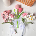 1PC Hand-knitted Mother' Day Gift Tulip Rose Crochet Flowers Artificial Flow  GF
