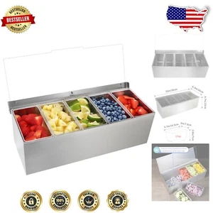 Carrito de condimentos refrigerados con secciones extraíbles - Ideal para fiestas de verano - Imagen 1 de 9