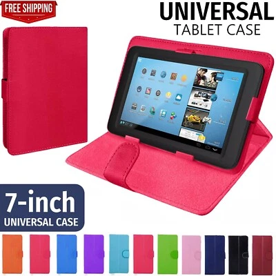 Universal PU Leather Stand Folio Case Tablet Cover For All 7" inch Tablets - Image 1 of 4
