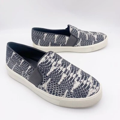 Vince Blair Snake-Print Platform Sneakers Size US 7.5 M EU 37 Black White Gray - Image 1 of 4