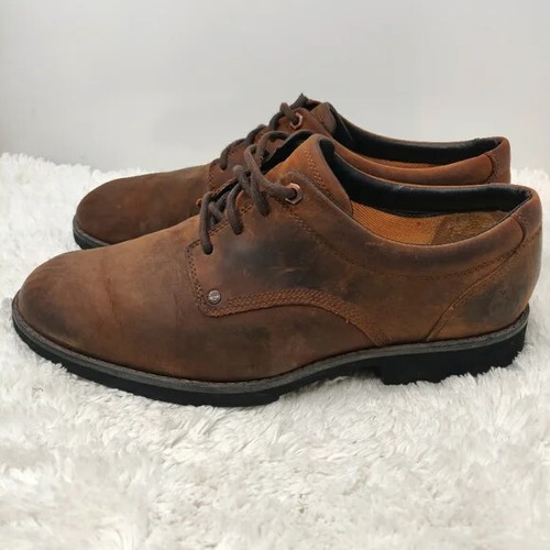 Scarpe Oxford Timberland da uomo Toya Lake 95535 marroni in pelle effetto invecchiato taglia 9 5 M