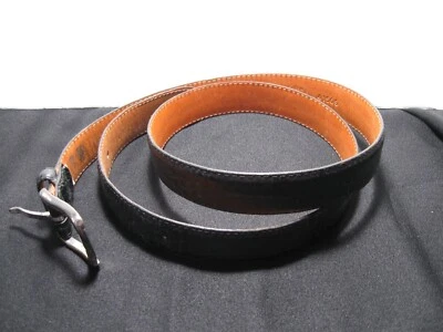 Martin Dingman black crocodile grain Italian calfskin belt 100/40 41505 - Image 1 of 4