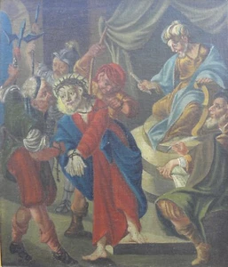 ECCE HOMO Olio su tela cm 70x60 tra XVI e XVII secolo a cavallo tra '500 e '600  - Picture 1 of 6