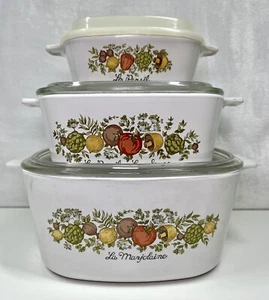 Corning Ware "Spice of Life" 6 Piece Set Cozy Grandma's Cottage Core Kitsch VTG - Picture 1 of 21