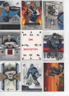 Winnipeg Jets Thrashers SERIAL #'d Rookies Autos Jersey HAWERCHUK CONNOR LAINE - Image 1 of 4