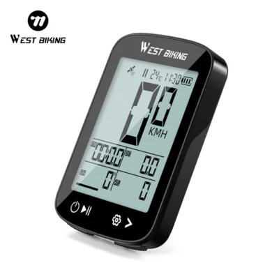 WEST BIKING Fahrrad-GPS-Computer IPX7 Wasserdichter drahtloser MTB Fahrradtacho - Bild 1 von 4