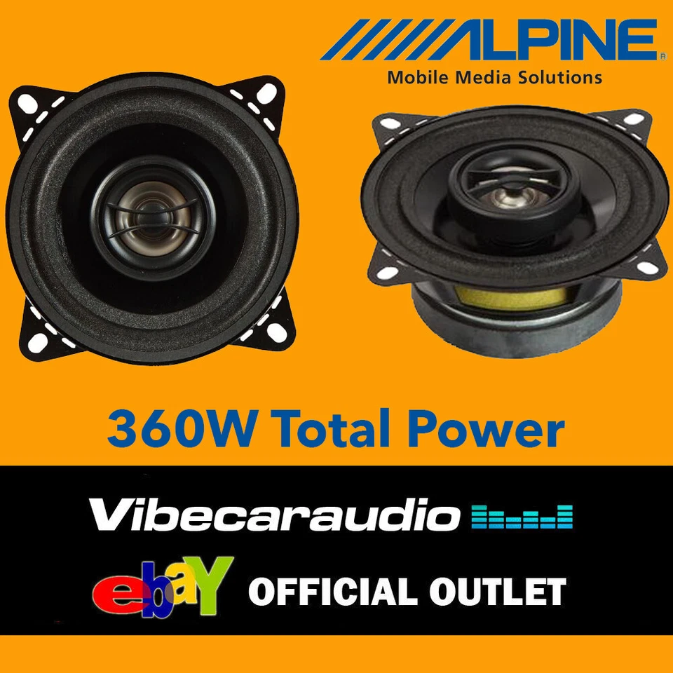 VW Volkswagen Transporter T4 Front Dash 4" 10cm 2 way 460 Watts Van Speakers - Image 1 of 1