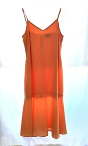 Lulus Meerjungfrau Kleid Medium orange halbtransparent verstellbar gefüttert leicht Party - Bild 1 von 9