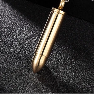 Collar de urna de bala para mascotas/cenizas humanas joyería conmemorativa de recuerdo de cremación - Imagen 1 de 10