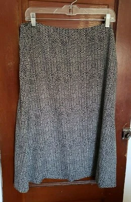 NUEVO CON ETIQUETAS ATENCIÓN Mujer XL Gris Negro 100% Poliéster Forrado Falda Foto 1 de 4