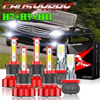 6x faros LED + bombillas antiniebla para Mercedes-Benz CLS550 2007 2008 2009-2011 Foto 1 de 4