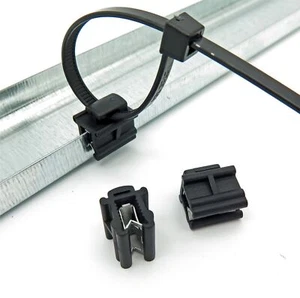 VVO Fasteners Cable Tie Edge Mounting Clips (250 Clips- Cable Ties NOT Included) - Afbeelding 1 van 5