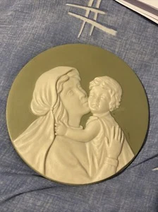 Ceramica Ibis Aveiro Portugal Plaque Mother And Child Religious - Picture 1 of 4