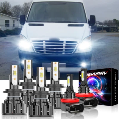 For Freightliner Sprinter 2500 3500 2007-2018 LED Headlight Fog Light Bulb Combo - Image 1 of 4