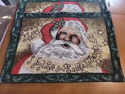Christmas  I Believe In Santa Claus  Place Mats Four Total - Image 1 of 4