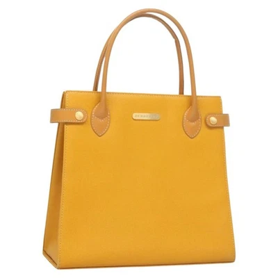 Auténtico bolso de mano Burberry de cuero oro amarillo BA3158 Foto 1 de 4