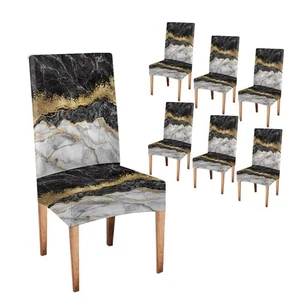 Chair Covers Set of 6 Removable Washable Parson Chair Covers for Dining Room ... - Picture 1 of 6