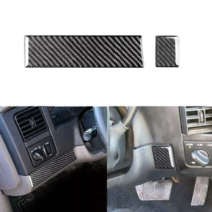 Real Carbon Fiber Steering Wheel Side Dash Cover For Dodge Dakota Durango 01-04 - Picture 1 of 16