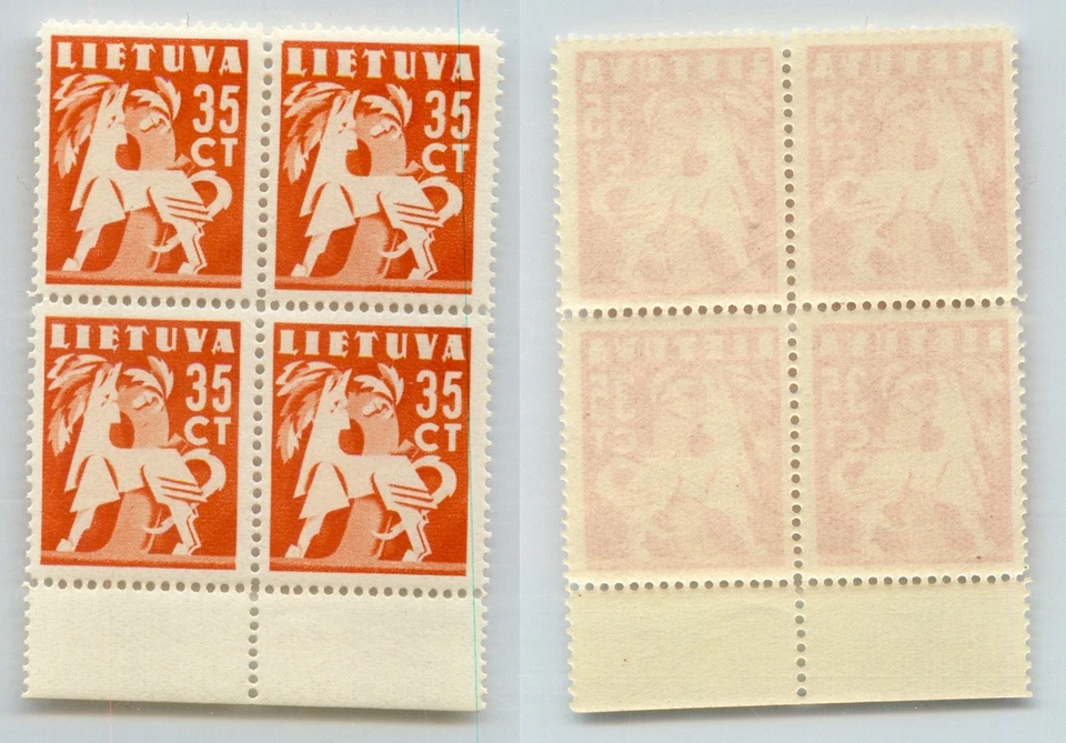 Lituania 1940 SC 322 MNH bloque de 4. rtc9915 Foto 1 de 1