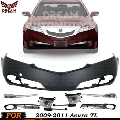 Front Bumper Cover Fascia & Fog Light Assembly Kit For 2009-2011 Acura TL Foto 1 de 4