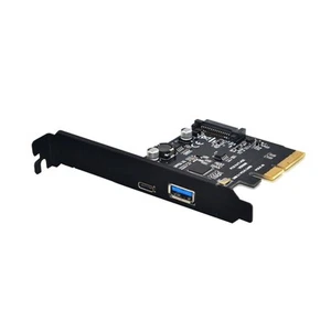Carte d'extension PCI-e vers USB 3.1 Gen2 10 Gbit/s USB A+USB C pour - Photo 1/10
