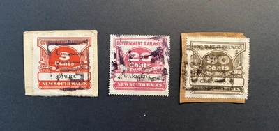 Estampillas ferroviarias de Nueva Gales del Sur (Cowra, Glenbrook y Warialda)) Foto 1 de 2