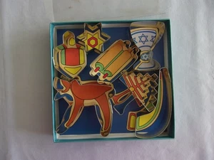 Fox Run 7er Set Edelstahl Chanukka Ausstechformen - Menora/Dreidel etc Neu in OVP - Bild 1 von 3