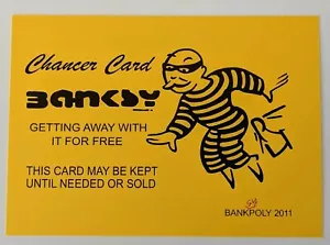 All 7 Colours BANKSY Chancer Card - Banksypoly 2011 - Graffiti Art / Street Art - Picture 1 of 2