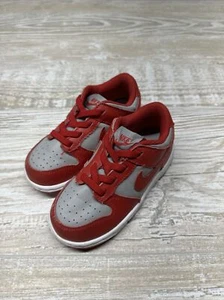 NIKE Dunk Low UNLV - Soft Grey/University Red - Size Toddler US 8C - CW1589-002 - Picture 1 of 14