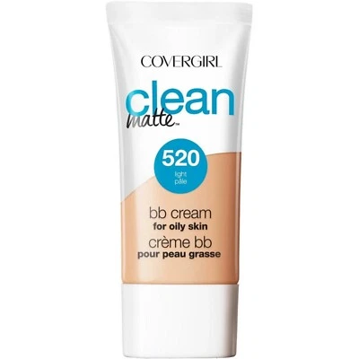 COVERGIRL Clean Matte BB Cream For Oily Skin 520 LIGHT 1 oz NEW! FREE SHIPPING! - Image 1 of 4
