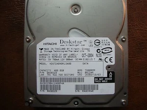 Hitachi HDS724040KLSA80 PN:0A30229 MLC:BA1246 400gb Sata 3.5" Hard Drive - Picture 1 of 1