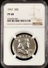 1957 Proof Franklin Silver Half Dollar graded PF 68 by NGC! 