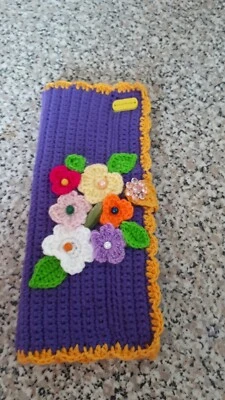 Kosmetik Pinsel Häkelte Etui. Viollet. Neu - Bild 1 von 3