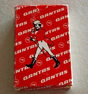QANTAS 1970s PLAYING CARDS RED LABEL JOHNNY WALKER UNUSED FULL SET #2 - Picture 1 of 2