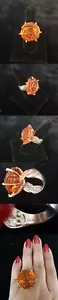 Raro Anello Rosa Intagliato Michael Valitutti Gemme En Vogue Argento 925 ri613 - Foto 1 di 1