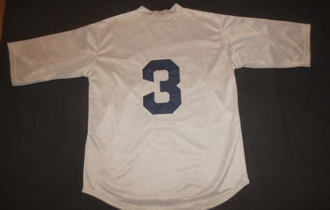 NEW***BABE RUTH**NEW YORK YANKEES**GREY AWAY JERSEY**3/4 SLEEVE **M & N**44L** Cover