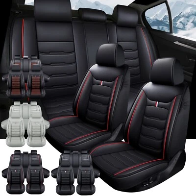 Juego de 5 fundas de asiento de cuero PU para Chevrolet Silverado GMC 1500 2500HD 3500HD Foto 1 de 4