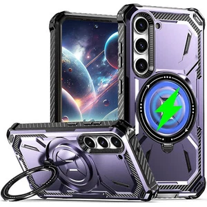 Military Grade Hybrid Case with MagSafe Magnetic Ring for Samsung Galaxy S23 - Picture 1 of 12