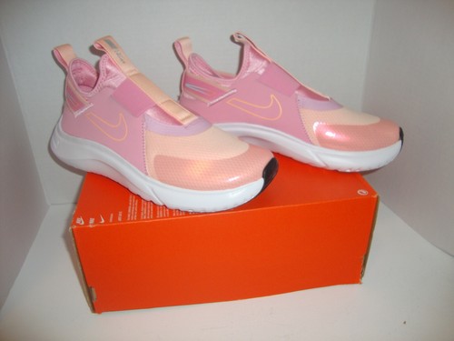 Sneakers slip on nuove per ragazze GS Nike DJ2980 600 Flex Plus SE taglia 5 anni rosa