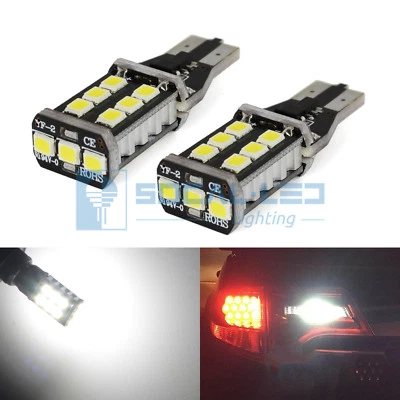 2x CANBUS T15 921 LED Luz Inversa Bombillas de Respaldo 10W SMD2835 Xenón Brillante Blanco Foto 1 de 4