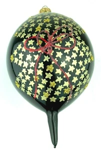C. Radko Ornament: MIDNIGHT TEAR DROP WITH GOLD STAR TREE (Large) *RARE* - Picture 1 of 7