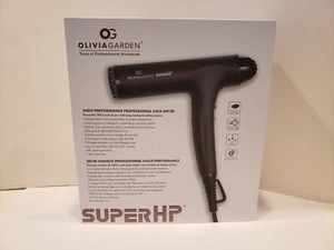 Olivia Garden Super HP High Performance Professional Hair Dryer Black - Picture 1 of 3