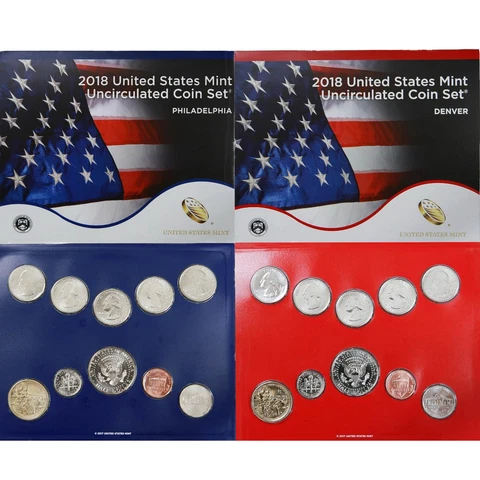 2018 Mint Set Original Plastic 20 Brilliant Uncirculated US Coins BU Cover