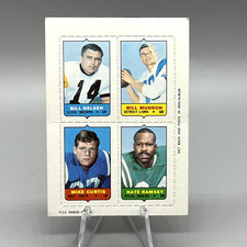 1969 Topps Football 4-in-1 Stamps Bill Nelson Munson Mike Curtis Nate Ramsey